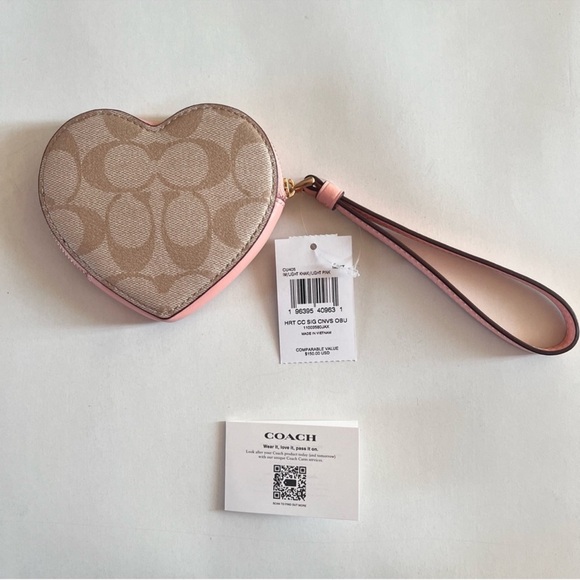 Coach X Observed By Us Heart Coin Case - Picture 2 of 7